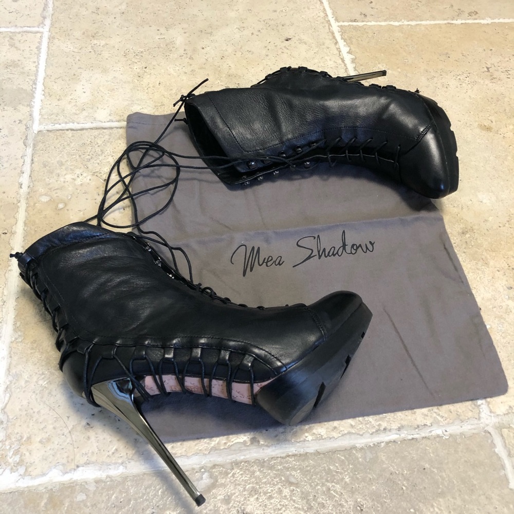 Mea Shadow Sexy Corset Stiletto Booties